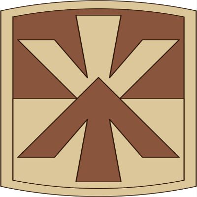 11th Air Defense Artillery Brigade Desert Camo 3.8 Inch Decal