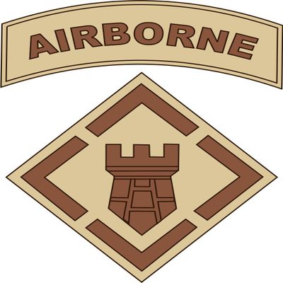 20th Engineer Brigade Desert Camo 3.8 Inch Decal