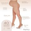 MeMoi Women's 40 Denier Sheer Extra Support Maternity Tights Nude Small/Medium view 3
