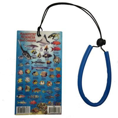101SNORKEL New! Franko Mini Map and Fish Identification Card 4" x 6" with Free Lanyard (Micronesia)