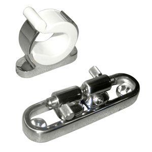 1 - Taco Stainless Steel Adjustable Reel Hanger Kit w/Rod Tip Holder - Adjusts from 1.875 - 3.875