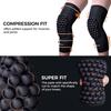 COOLOMG Basketball Knee Pads Youth Kids Adult Football Protective Padded Knee Compression Sleeves White S view 3