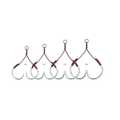 Gamakatsu GA012 68370 Hook Assist Hook, Kamakatsu, Heavy Short, Medium Core Included, No. 5/0, 2 Pairs, Silver