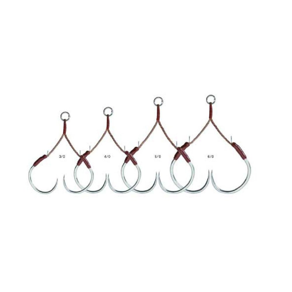 Gamakatsu GA012 68370 Hook Assist Hook, Kamakatsu, Heavy Short, Medium Core Included, No. 5/0, 2 Pairs, Silver
