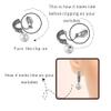 Isaac Kieran Rhodium Finish Faux Pearls and Crystals Clip-On Earrings view 3