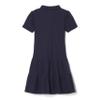 French Toast Girls' Short Sleeve Ruffle Pique Polo Dress, Navy, 3T view 4