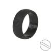 Life Ring - Men's Silicone Wedding Ring for Active Lifestyles | Flexible, Safe and Durable Silicone Wedding Band comes in Black, Blue and Red in US Sizes | 100% Life Time Replacement Warranty Included! Makes Great Gift or Stocking Stuffer! (Black, Si view 1