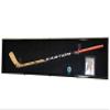 sfDisplay.com,LLC. Hockey Stick Puck Display Case Rack Holder Full Size Wall Mounted (Black Wood Finish, Black Background) view 1