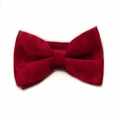 Soophen Solid Color Banded bowtie - Wine