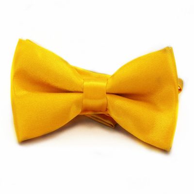 Soophen Solid Color Banded bowtie - Yellow