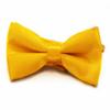 Soophen Solid Color Banded bowtie - Yellow view 1