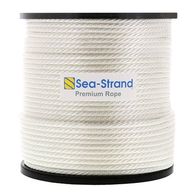 1/4" x 500' Reel, Solid Braid Nylon Rope | Durable, Abrasion Resistant | Utility Rope for Lifting, Hoisting, Pulleys, Winches, Dock Lines, Boating Applications