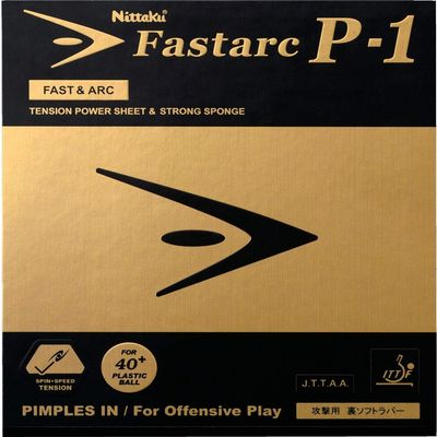 Nittaku NR-8719 Fastark P-1 Soft Rubber Backing for Table Tennis, Tension System, Red, Medium