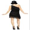 Fun World Women's Shimmery Flapper Black Adult Costume, Black, S/M Size 2-8 view 3