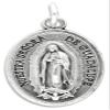 Lot of 5 - Our Lady of Guadalupe / Sacred Heart Jesus 1" Medals Silver Oxidized Made in Italy view 1