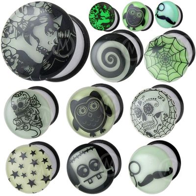 00 gauges Ear Plugs Tunnels Screw Silicone Steel Double Flare Men Black Set Stretching fit Taper 00g 10mm
