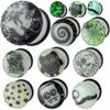 00 gauges Ear Plugs Tunnels Screw Silicone Steel Double Flare Men Black Set Stretching fit Taper 00g 10mm view 1