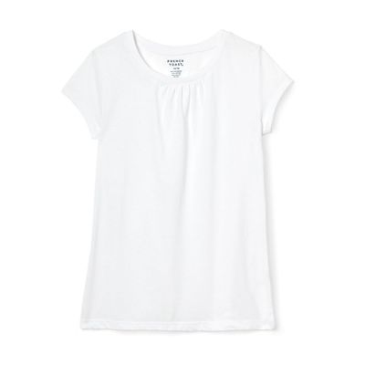 French Toast Girls Short Sleeve Crewneck T-Shirt Tee T Shirt, White, 14 US