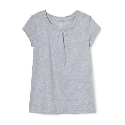 French Toast Girls Short Sleeve Crewneck T-Shirt Tee T Shirt, Heather Gray, 8 US