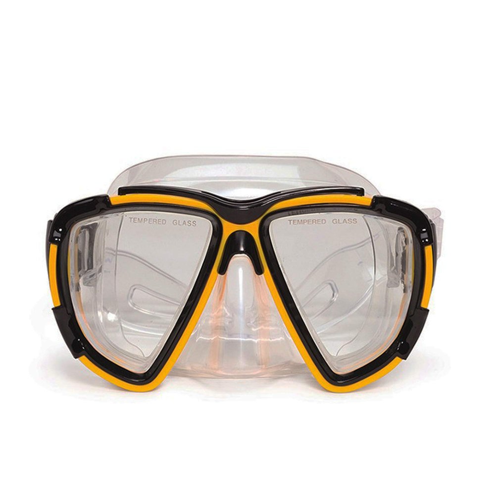 6.5" Yellow Kona Pro Mask Swimming Pool Accessory for Teen/Adults
