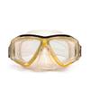 6.25" Malibu Yellow and Clear Pro Mask Swimming Pool Goggles view 1