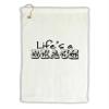 TOOLOUD Lifes a Beach Micro Terry Gromet Golf Towel 16" x 25" view 1