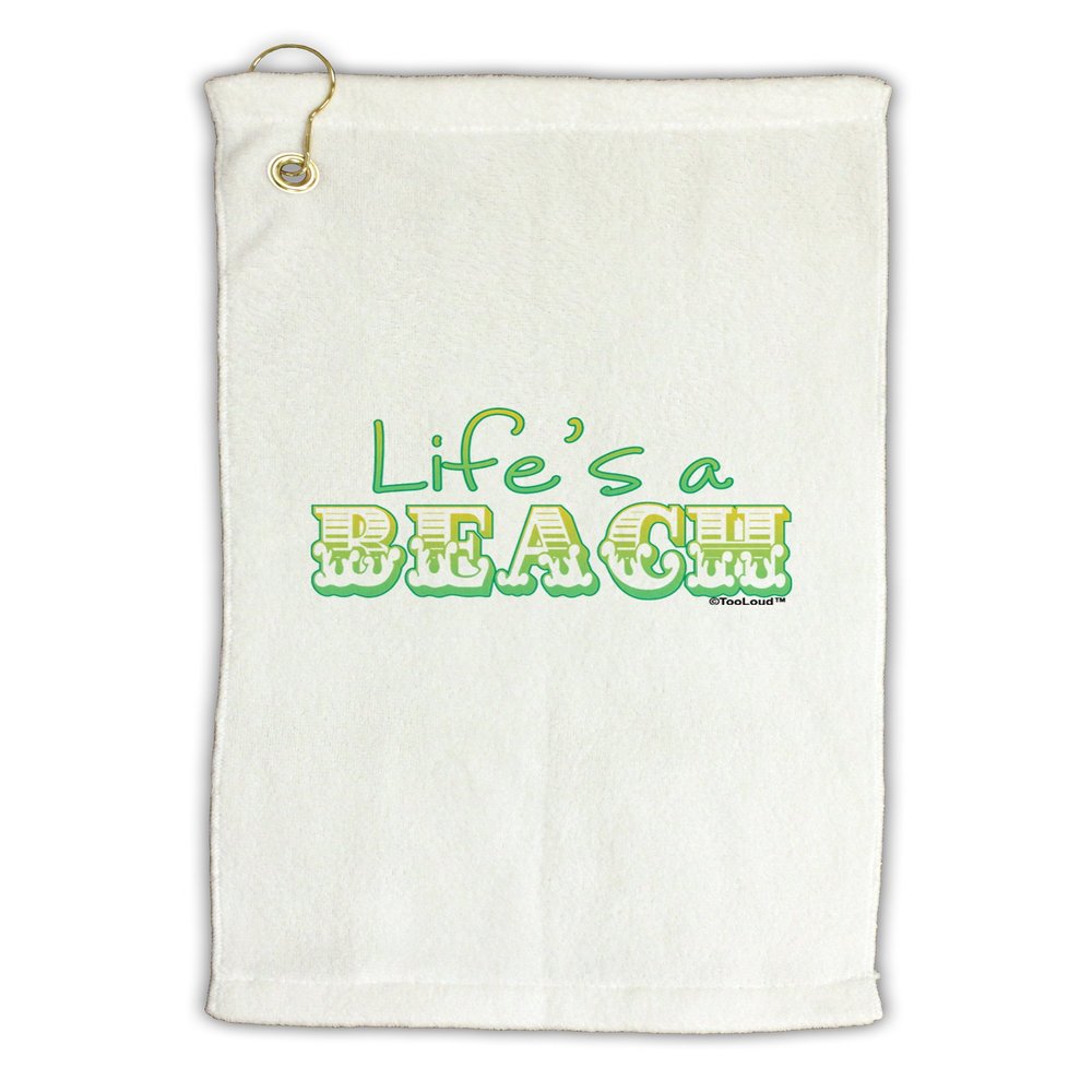 TOOLOUD Lifes a Beach Color Micro Terry Gromet Golf Towel 16" x 25"