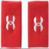 Under Armour Men's 3-inch Performance Wristband 2-Pack , Red (600)/White, One Size Fits All view 3