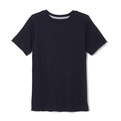 French Toast Big Boys' Basic Short Sleeve Crew Neck Tee, School Navy, Medium