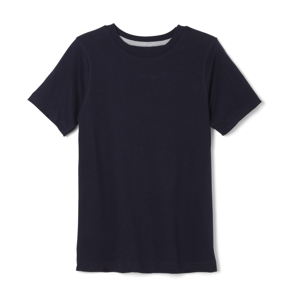 French Toast Big Boys' Basic Short Sleeve Crew Neck Tee, School Navy, Medium