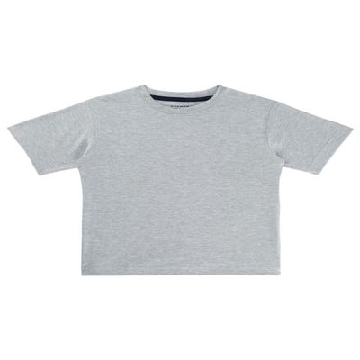 French Toast Big Boys' Basic Short Sleeve Crew Neck Tee, School Heather Grey, X-Large