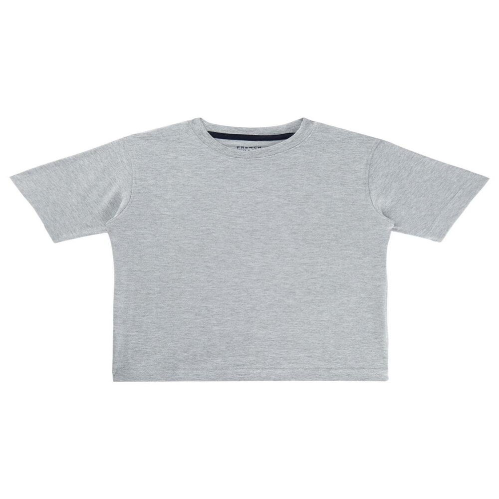 French Toast Big Boys' Basic Short Sleeve Crew Neck Tee, School Heather Grey, X-Large