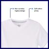 French Toast Big Boys' Basic Short Sleeve V-Neck Tee, School White, X-Large view 4