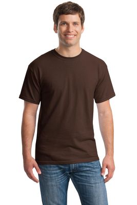 Gildan Heavy Cotton 5.3 oz. T-Shirt (G500) Pack of 2- DARK CHOCOLATE,M