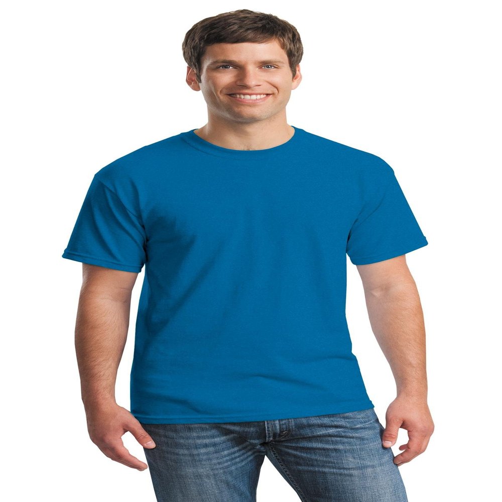 Gildan Heavy Cotton 5.3 oz. T-Shirt (G500) Pack of 2- ANTIQUE SAPPHIRE,S