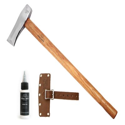 1844 Helko Werk Germany Classic Nordic Splitting Axe - Made in Germany for Splitting Wood and Splitting Rounds and Heavy Duty Firewood, Scandinavian Axe - Head 5.5 lbs, Handle 31 in. (Nordic) #13521