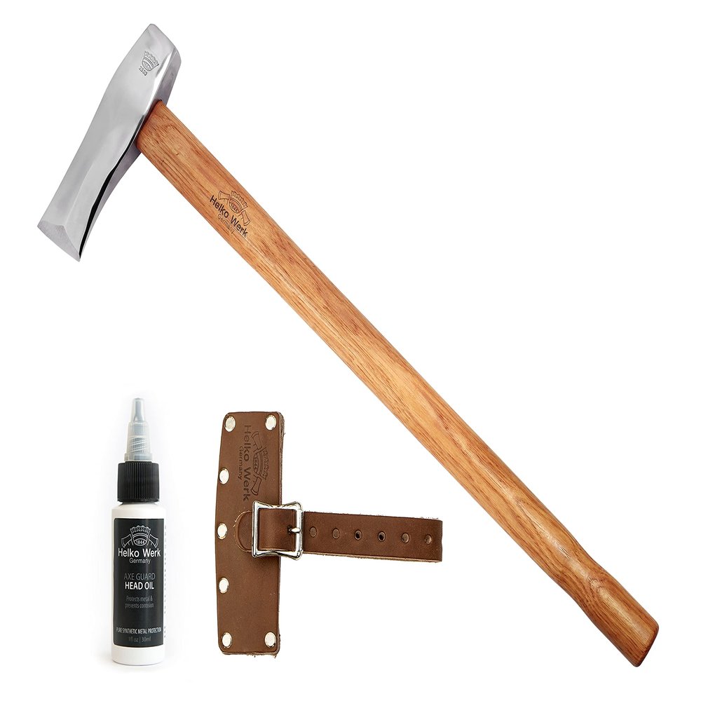 1844 Helko Werk Germany Classic Nordic Splitting Axe - Made in Germany for Splitting Wood and Splitting Rounds and Heavy Duty Firewood, Scandinavian Axe - Head 5.5 lbs, Handle 31 in. (Nordic) #13521