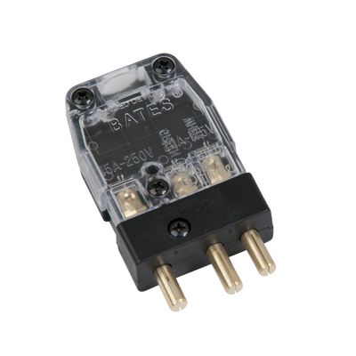 Bates Stage Pin (20A / 125V) Male Inline All White