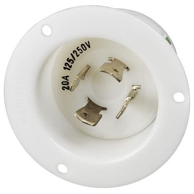 Marinco 2015FI L15-20 FLANGED Inlet
