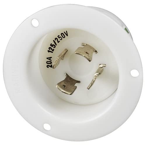 Marinco 2015FI L15-20 FLANGED Inlet