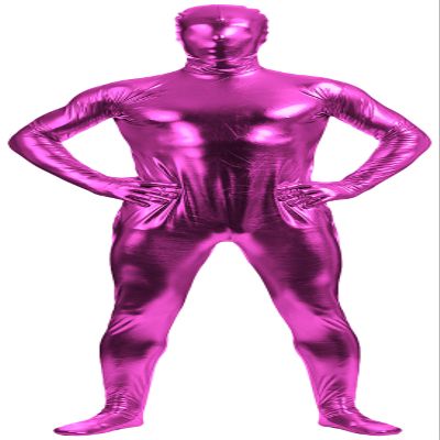 VSVO Unisex Baby Shiny Spandex Skin-tight Full Bodysuit Zentai Costume (Rose Red, Small)