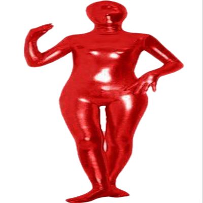 VSVO Unisex Baby Shiny Spandex Skin-tight Full Bodysuit Zentai Costume (Red, Medium)