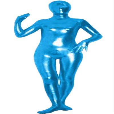 VSVO Unisex Baby Shiny Spandex Skin-tight Full Bodysuit Zentai Costume (Sky Blue, Small)