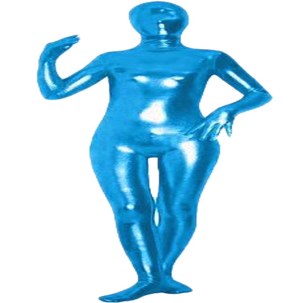 VSVO Unisex Baby Shiny Spandex Skin-tight Full Bodysuit Zentai Costume (Sky Blue, X-Large)