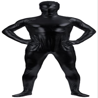 VSVO Unisex Baby Shiny Spandex Skin-tight Full Bodysuit Zentai Costume (Black, Small)