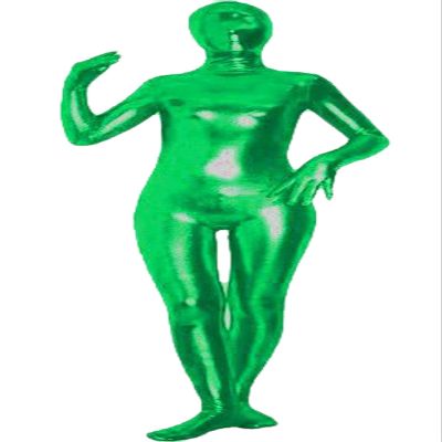VSVO Unisex Baby Shiny Spandex Skin-tight Full Bodysuit Zentai Costume (Green, Large)