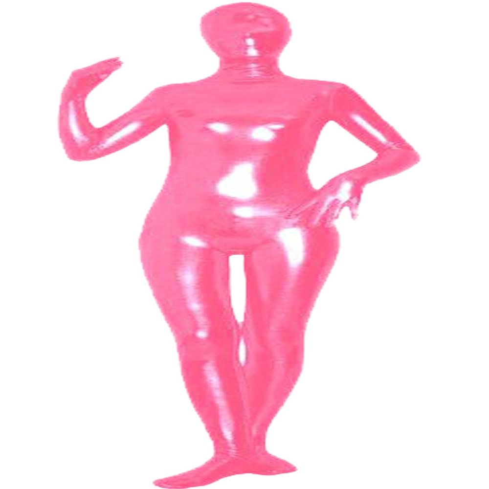 VSVO Unisex Baby Shiny Spandex Skin-tight Full Bodysuit Zentai Costume (Pink, Large)