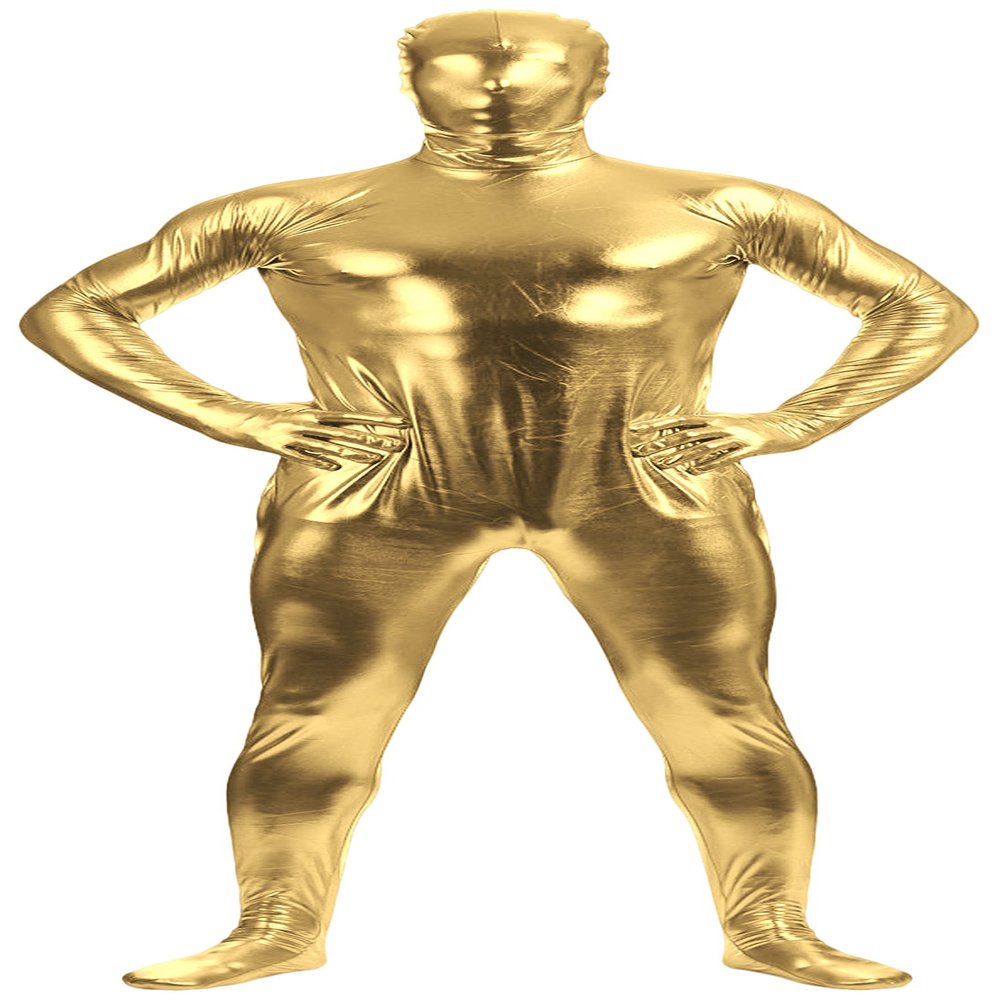 VSVO Unisex Baby Shiny Spandex Skin-tight Full Bodysuit Zentai Costume (Gold, XX-Large)