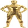 VSVO Unisex Baby Shiny Spandex Skin-tight Full Bodysuit Zentai Costume (Gold, XX-Large) view 1
