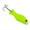 AL's Goldfish Lure Company, G200 Goldfish Freshwater Fishing Spoon Lure with Treble Hook for Trout, Salmon, Bass, Walleye, Northern Pike and Panfish. 1/4 oz. 2", #6 Hook, Chartreuse view 3